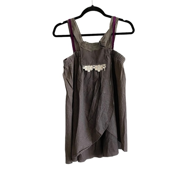 XDS XDERISHOW by Group Sanfa Grey Sleeveless Cotton Tank Top S - Picture 1 of 6